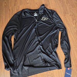 Purdue Black Quarter-Zip Pullover